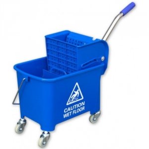 Wózek do sprzątania Kentucky, 20L, niebieski z wyciskarką CleanPRO 394641