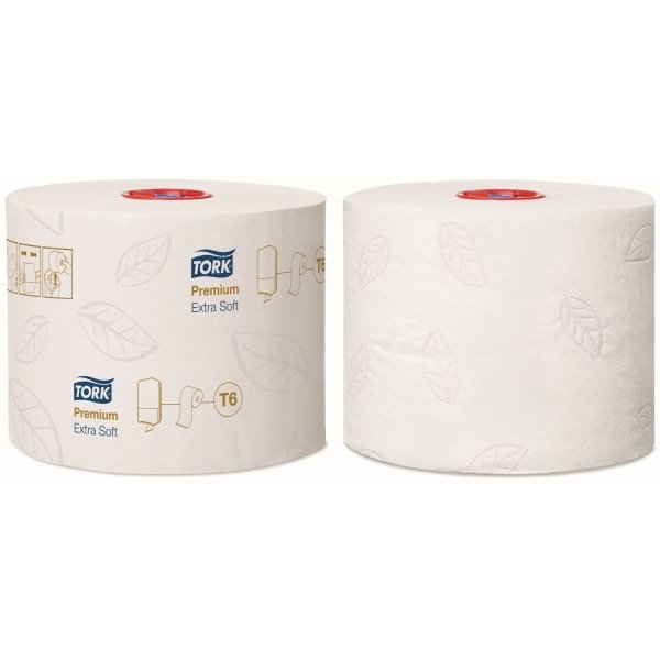 Papier toaletowy Mid-size Tork Premium, 3 warstwowy, biały, 70 m 27 rolek [127510]