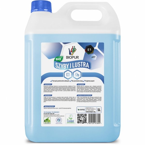 Płyn do mycia szyb Biopur Bio E1 5L