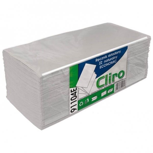 Ręczniki składane ZZ Grasant Cliro 20x25 1-warstwowe makulaturowe szare 4000 listków [91104E]