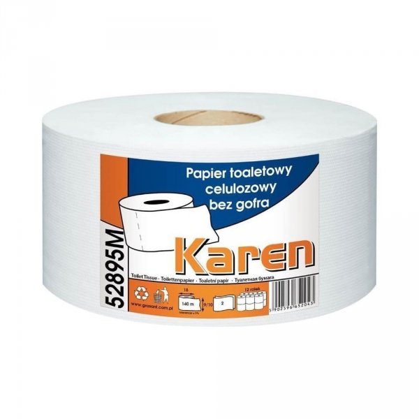 Papier toaletowy Grasant Karen 2-warstwowy 150m celulozowy 12 rolek [52895M]