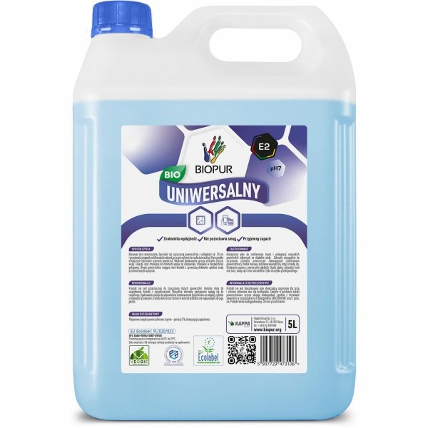 Uniwersalny płyn do mycia powierzchni Biopur E2 5L