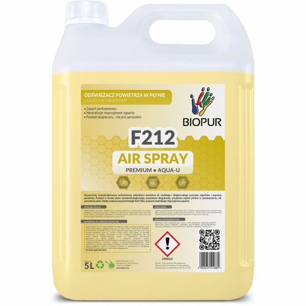 Odświeżacz powietrza w płynie Biopur F212 Aqua-U, 5l