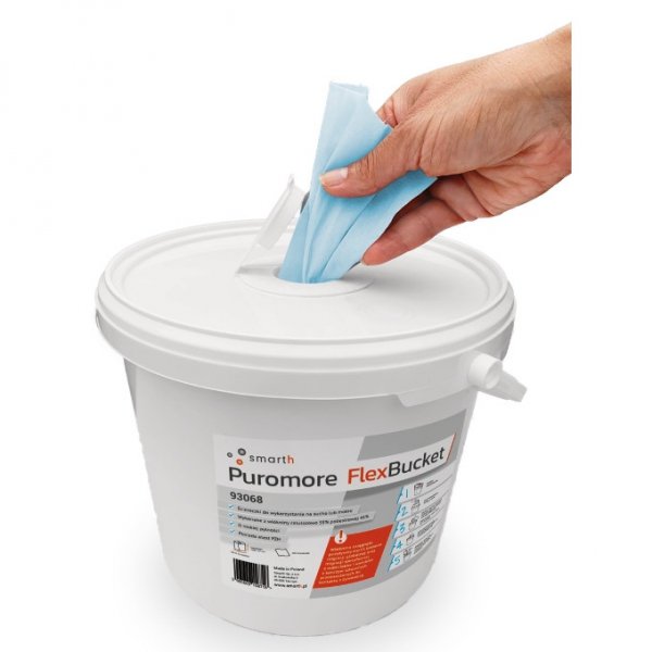 Czyściwo włókninowe w wiaderku CleanPRO FlexBucket, 1 warstwowe, turkusowy, 68m - 4szt.