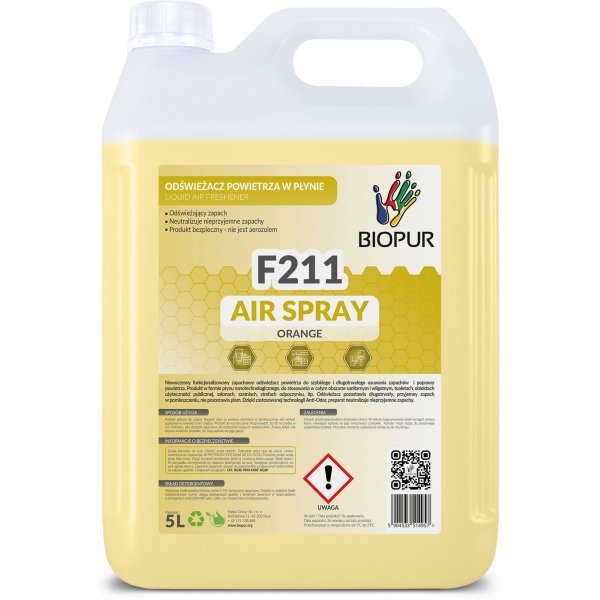 Odświeżacz powietrza w płynie Biopur F211, orange, 5l