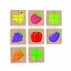 Drewniane Puzzle Magnetyczne Owoce Warzywa Układanka - Viga Toys