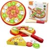Drewniana Pizza do krojenia z dodatkami - Viga Toys