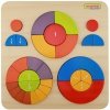 Edukacyjne Puzzle Drewniane Kolorowe Układanka - Masterkidz