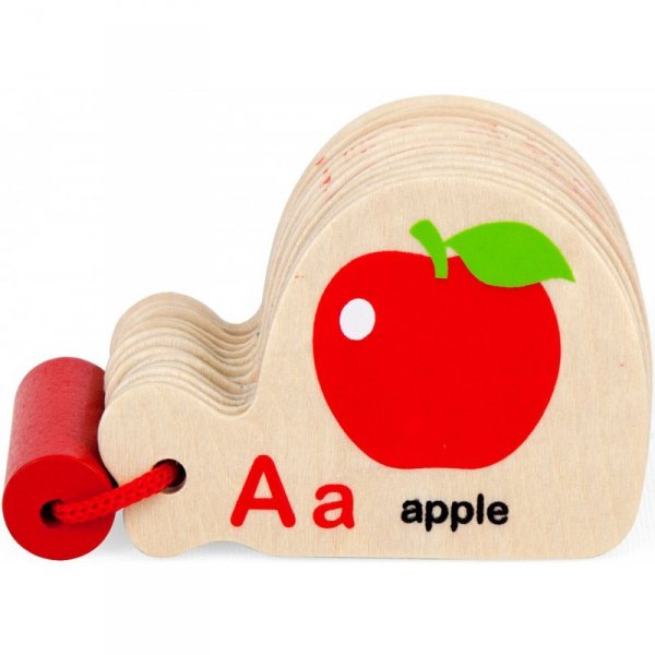 Drewniana Książeczka do Nauki Alfabetu i Angielskiego - Viga Toys