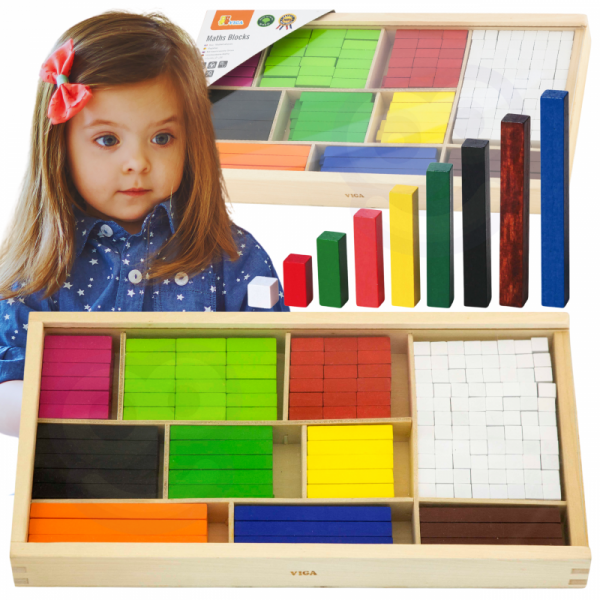 Drewniane Patyczki Edukacyjne - Matematyczne - do Nauki Liczenia - Viga Toys