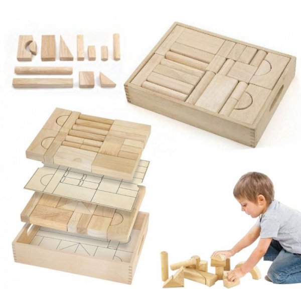Drewniane klocki 46 elementy - Viga Toys