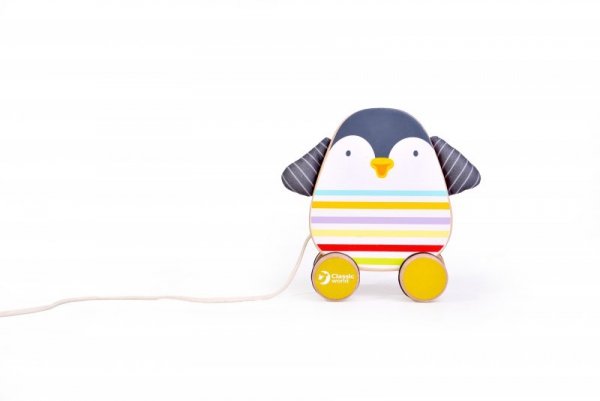 Drewniany Pingwin Do Ciągnięcia - CLASSIC WORLD 