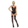 Obsessive S800 Stockings Black L/XL - klasyczne pończochy czarne
