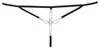 Cottelli Lingerie Stringi z cienkich paskow S/M srebrne detale