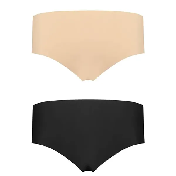 Bye Bra Invisible Hipster 2-Pack Nude & Black L - Bezszwowe majtki niewidoczne