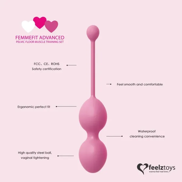 FeelzToys FemmeFit Advanced Set 3 szt. - zestaw kulek treningowych Kegla