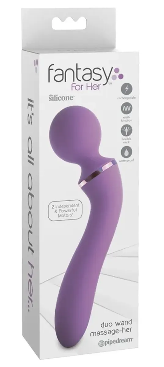 Fantasy For Her - Masażer I Wibrator W Jednym Fioletowy 19.5cm