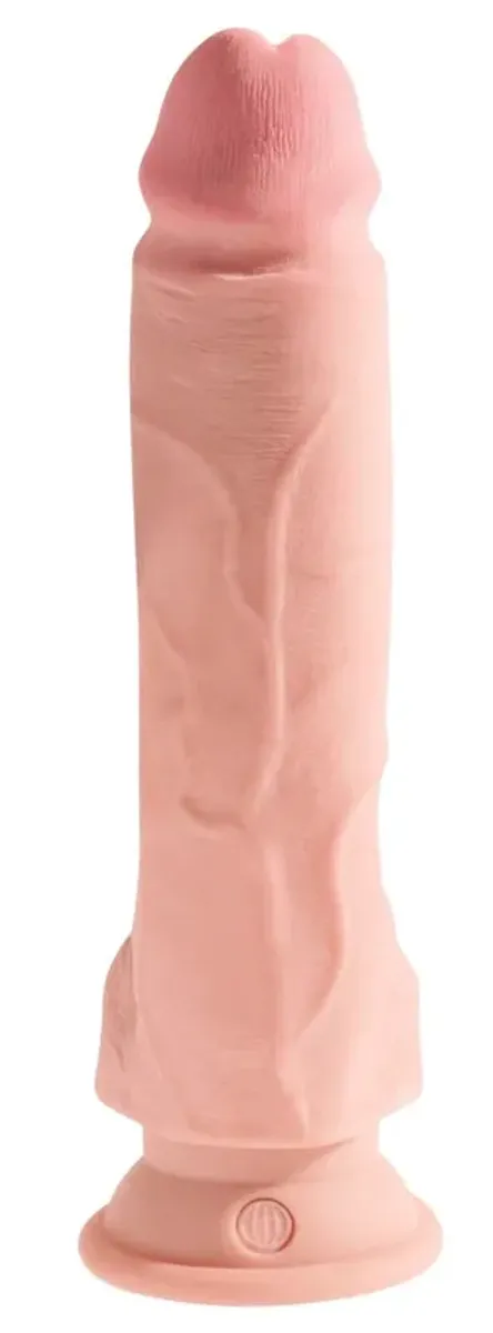 King Cock Plus - Realistyczne Dildo Z Jądrami I Przyssawką 23 CM Jasny Kolor Skóry