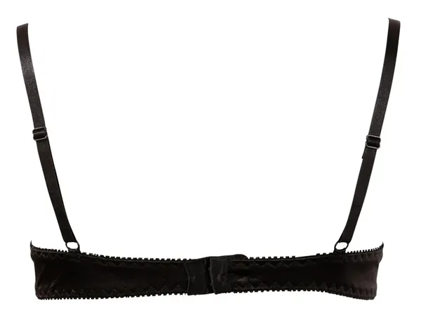 Cottelli Lingerie biustonosz z fiszbinami, czarny, 85C, dekoracyjne haftki