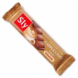 Baton czekoladowy - cappuccino, bez dodatku cukru Sly Nutritia 25g.