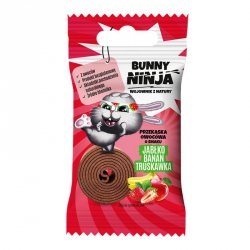 Przekąska owocowa o smaku jabłko-banan-truskawka Bunny Ninja, 15g