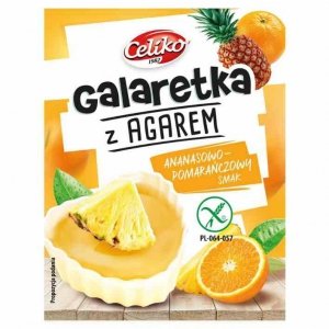 Galaretka z agarem o smaku ananas-pomarańczowy bez glutenu Celiko, 45g. 