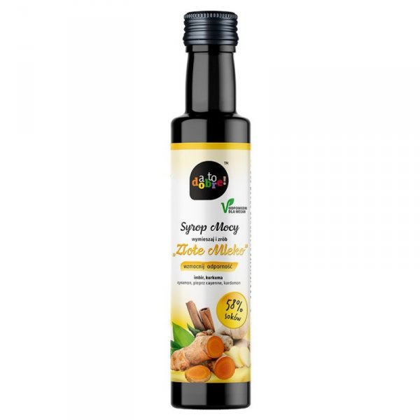 Syrop Mocy &quot;Złote Mleko&quot; - Syrop z soku z kurkumy i imbiru A to dobre! 250ml