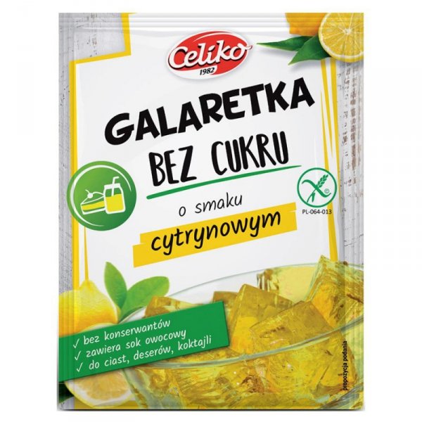 Galaretka bez cukru cytrynowa bez glutenu Celiko 14g