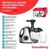 SOKOWIRÓWKA WYCISKARKA WOLNOOBROTOWA KLAUSBERG KB-7863