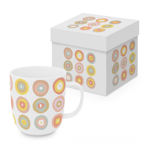 Kubek Wzory Porcelanowy w Ozdobnym Pudełku 400 ml