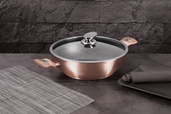 WOK GRANITOWY 30cm BERLINGER HAUS BH-7100 ROSE GOLD