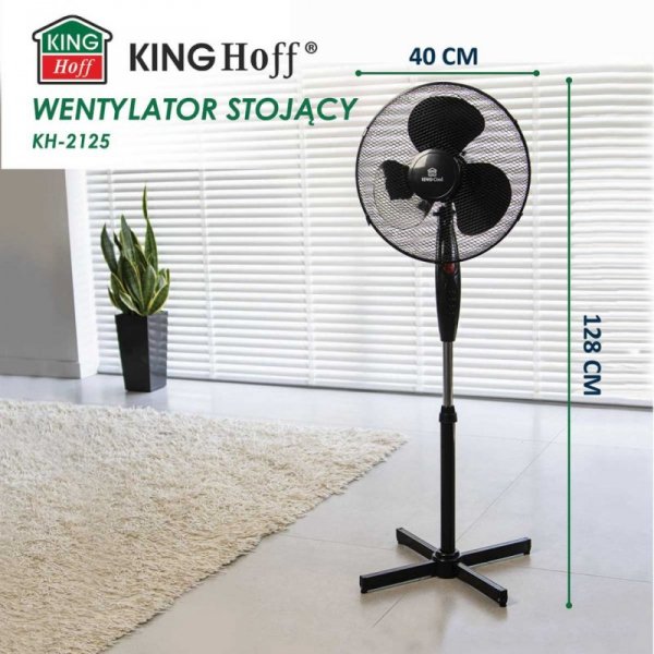 WENTYLATOR WIATRAK STOJĄCY PODŁOGOWY KINGCOOL KC-2125 czarny