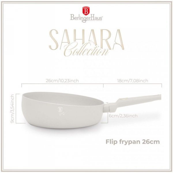 WOK PATELNIA FLIP TYTANOWA 26cm BERLINGER HAUS BH-8059 SAHARA