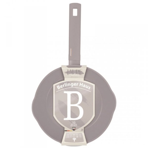 GŁĘBOKA PATELNIA TYTANOWA 24cm BERLINGER HAUS BH-8090 TAUPE