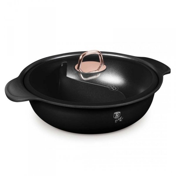GARNEK TYTANOWY HOT POT Z POKRYWĄ 30cm BERLINGER HAUS BH-8627 BLACK ROSE