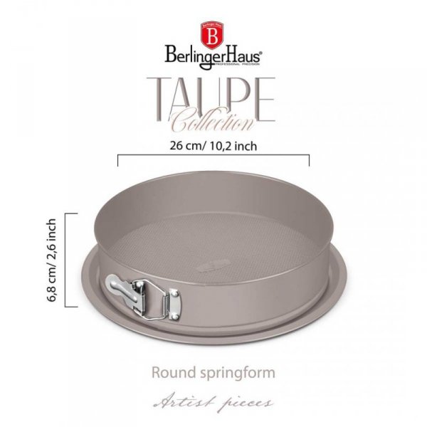 TORTOWNICA FORMA TYTANOWA 26cm BERLINGER HAUS BH-7937 TAUPE