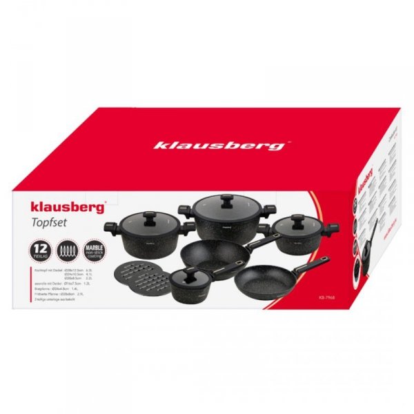 ZESTAW 12 ELEM. GARNKÓW MARMURKOWYCH KLAUSBERG KB-7968