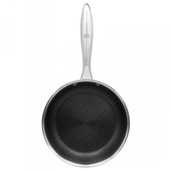 PATELNIA STALOWA 30cm Z POWŁOKĄ PLASTER MIODU 5553