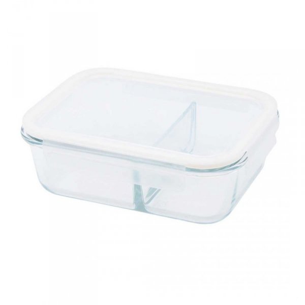 SZKLANY POJEMNIK 1000ml LUNCH BOX Z PRZEGRODĄ SZCZELNY 5623