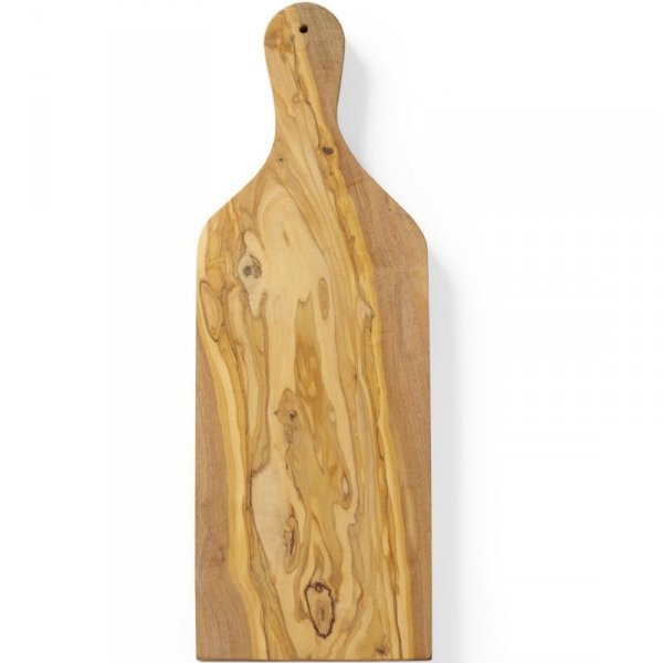 Deska do serwowania z drewna oliwnego z uchwytem 400 x 140 x 18 mm - Hendi 505250