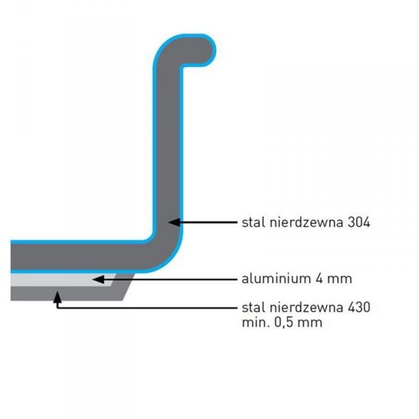 Garnek wysoki Kitchen Line z pokrywką 2,8 l śr. 160 x 140 h - Hendi 837108