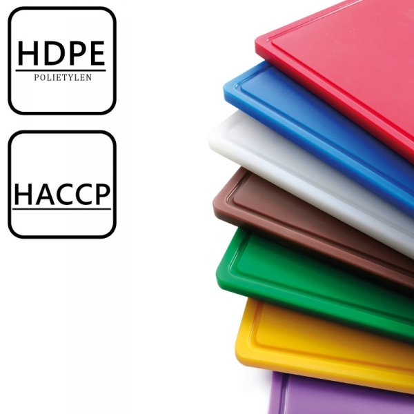 Deska do krojenia HACCP do drobiu GN 1/2 żółta - Hendi 826157