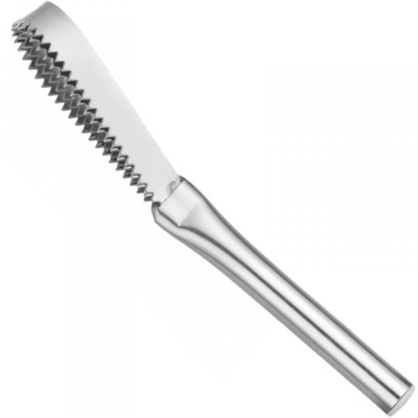 Skrobak do usuwania łusek z ryb stalowy 240 x 46 mm