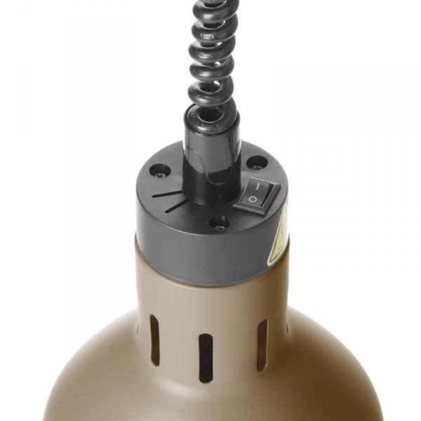 Lampa do podgrzewania potraw wisząca cylindryczna śr. 175 mm 250 W - beżowa