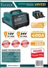 Prostownik samochodowy inwerterowy z funkcją rozruch 400A, 12V/24V 230V