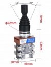 Manipulator Joystick elektryczny 4-POZYCJE FI-22mm MONOSTABILNY CHWILOWY