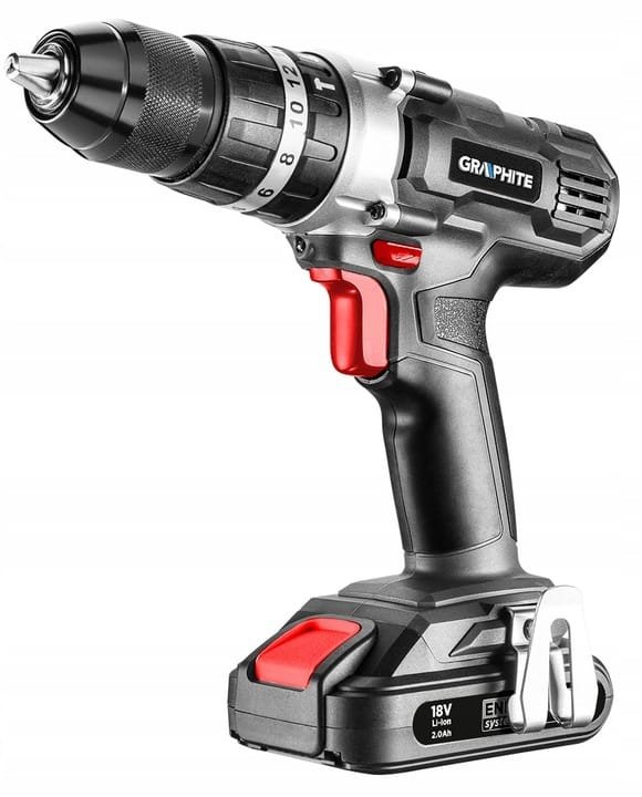ZESTAW ELEKTRONARZĘDZI GRAPHITE 18V WKRĘTARKA ŁADOWARKA LATARKA AKU 2Ah