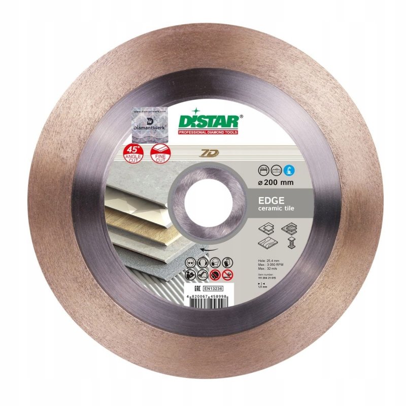 Tarcza DIAMENTOWA do płytek 200mm EDGE DISTAR
