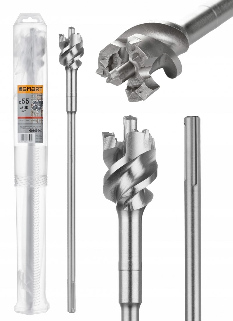WIERTŁO PRZEBICIOWE DO BETONU 55x600mm SDS-MAX SMART