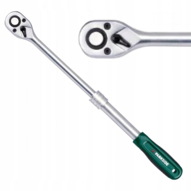 Grzechotka teleskopowa 1/2" 72 zęby 295-440 mm PARKSIDE uchwyt Softgrip